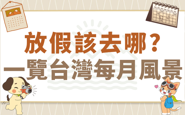 放假該去哪? 賞鯨、賞鳥、賞花海 跟隨自然的節奏，一覽台灣每月風景
