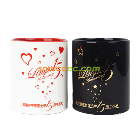 禮品訂造310ML陶瓷廣告杯紀念品