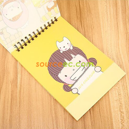 禮品訂造卡通坐臺月曆紀念品