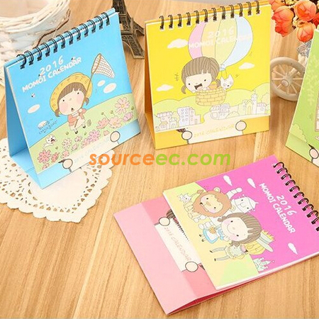 禮品訂造卡通坐臺月曆紀念品