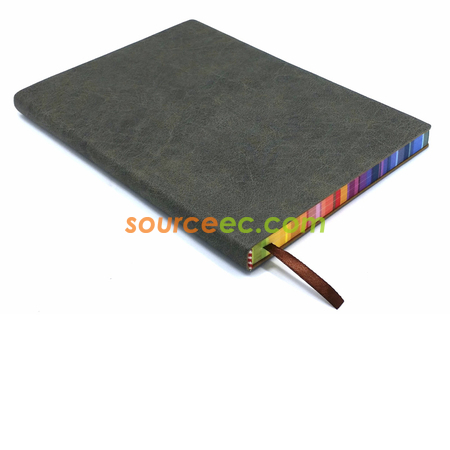 禮品訂造彩虹邊皮製筆記簿紀念品