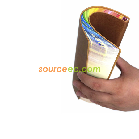 禮品訂造彩虹邊皮製筆記簿紀念品