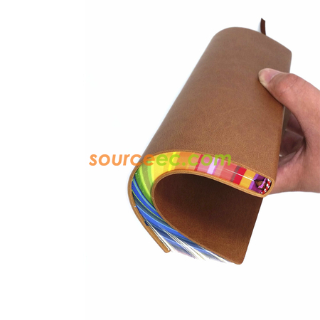 禮品訂造彩虹邊皮製筆記簿紀念品