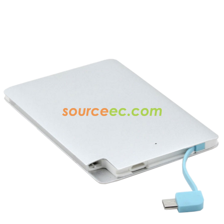 禮品訂造皮紋超薄移動充電器紀念品