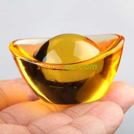 禮品訂造水晶金元寶紀念品