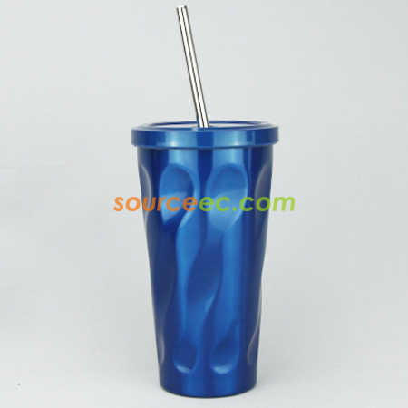 禮品訂造550ML雙層吸管杯紀念品