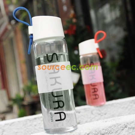 禮品訂造490ML時尚玻璃水樽紀念品