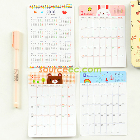 禮品訂造日曆貼紙紀念品