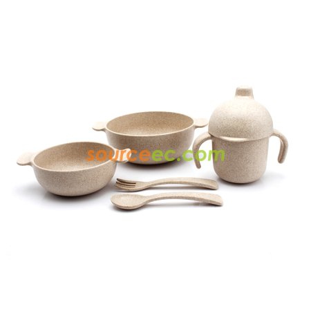 禮品訂造兒童麥稈餐具套裝紀念品
