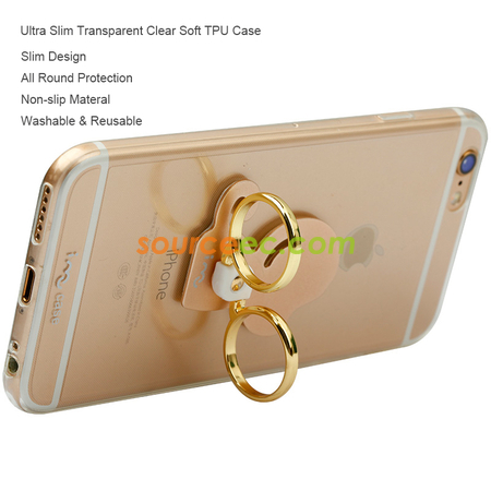 禮品訂造iPhone指環透明手機保護套紀念品