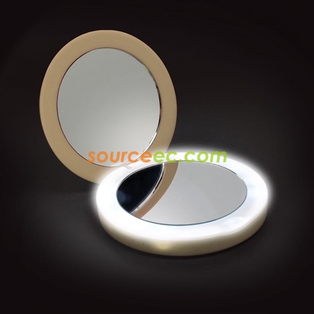 禮品訂造LED化妝鏡移動電源-圓形紀念品