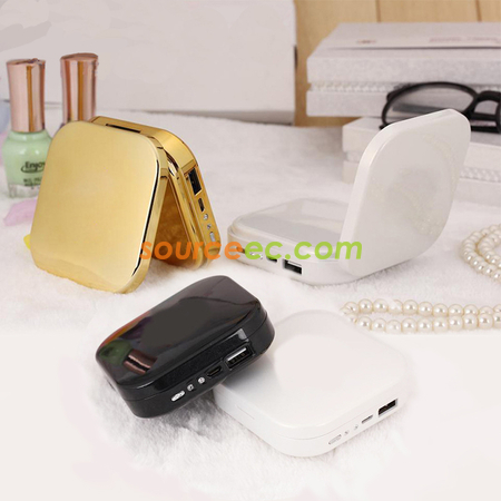 禮品訂造化妝鏡移動電源紀念品