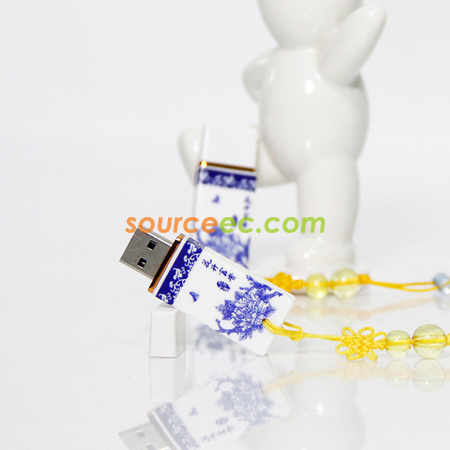 禮品訂造青花瓷USB商務套裝紀念品