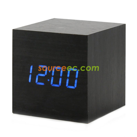 禮品訂造木頭LED電子鬧鐘紀念品