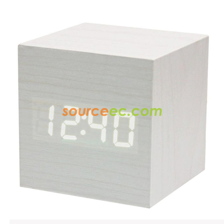 禮品訂造木頭LED電子鬧鐘紀念品