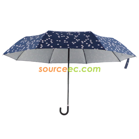 禮品訂造折疊太陽廣告雨傘彎柄紀念品