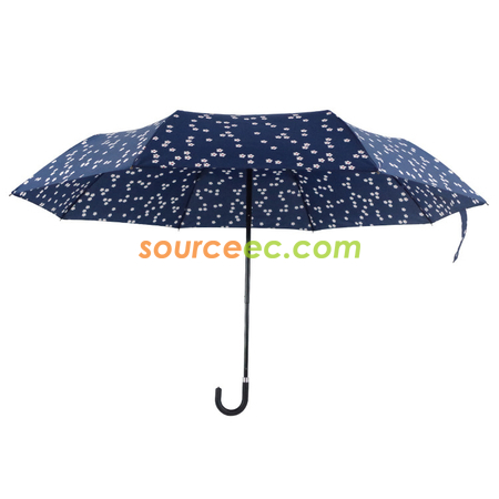 禮品訂造折疊太陽廣告雨傘彎柄紀念品