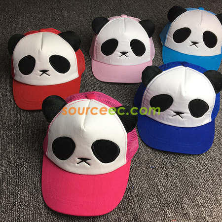 熊貓網面棒球帽