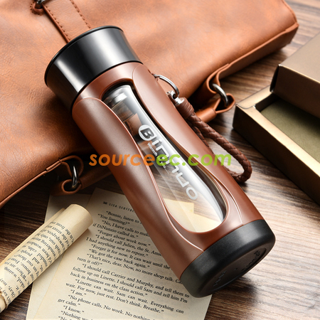 禮品訂造350ML 便攜玻璃杯紀念品