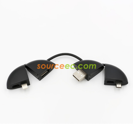 禮品訂造圓形鑰匙扣數據線紀念品