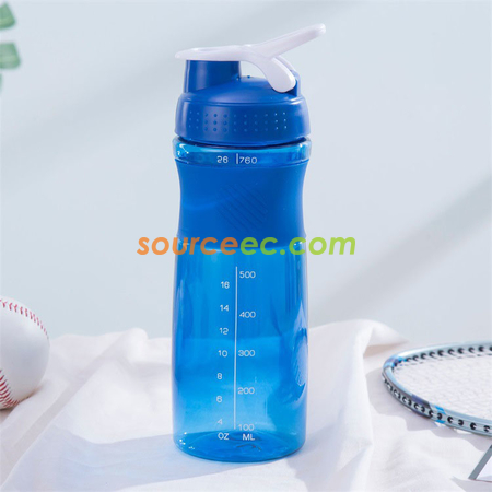 禮品訂造760ML蛋白粉搖搖杯 帶刻度水杯手提手搖搖杯 運動健身水壺禮品杯紀念品