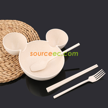 禮品訂造日式麦秆餐具套裝紀念品