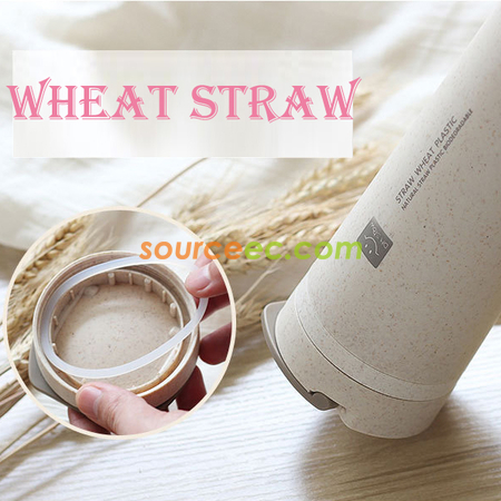 禮品訂造450ML小麥秸稈隔熱水杯紀念品