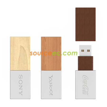 禮品訂造竹木水晶USB手指紀念品