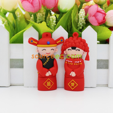 禮品訂造婚慶USB手指禮品紀念品
