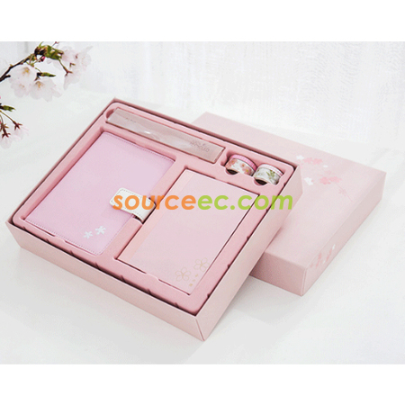 禮品訂造櫻花手帳本禮盒裝紀念品