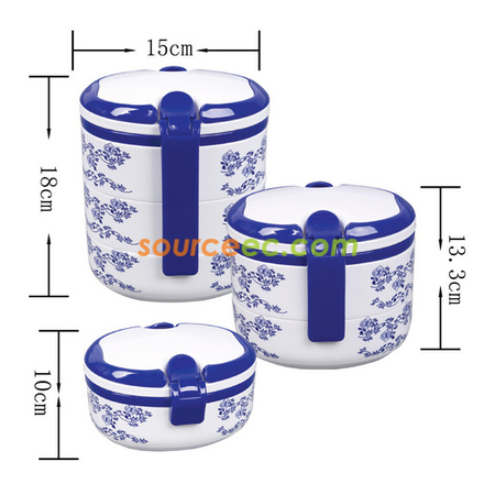 禮品訂造青花瓷手提午餐盒紀念品