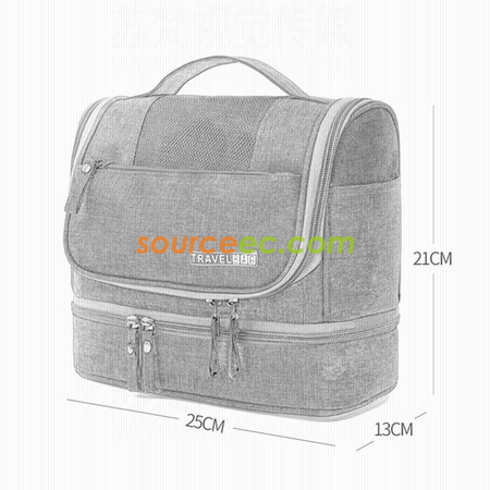 禮品訂造旅行磨砂洗漱化妝袋紀念品