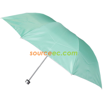 禮品訂造三摺倒桿銀膠雨傘紀念品