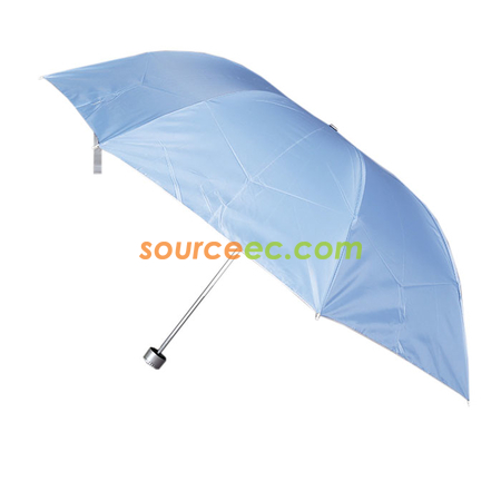 禮品訂造三摺倒桿銀膠雨傘紀念品