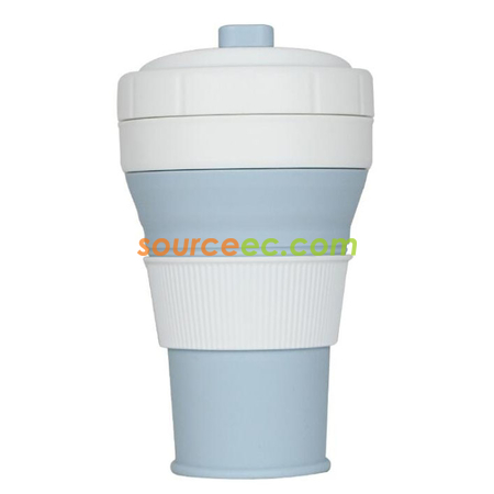 禮品訂造450ML 多功能折疊矽膠水杯紀念品