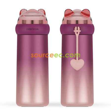 禮品訂造350ML 漸變愛心熊保溫杯紀念品