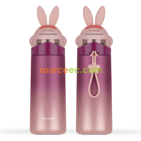 禮品訂造350ML 漸變繽紛兔保溫杯紀念品