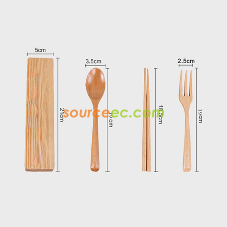 禮品訂造木製餐具四件套紀念品