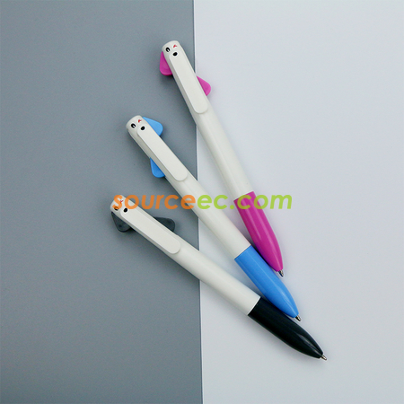 禮品訂造小奶狗卡通多色原子筆紀念品