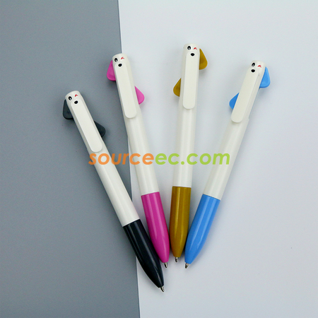 禮品訂造小奶狗卡通多色原子筆紀念品