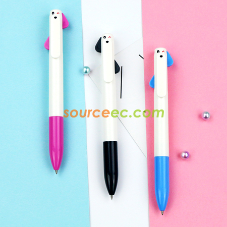 禮品訂造小奶狗卡通多色原子筆紀念品