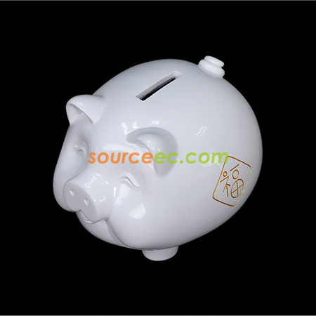 禮品訂造樹脂小豬錢箱紀念品