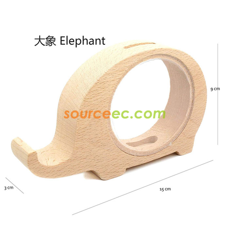 禮品訂造透明木製動物存錢罐紀念品