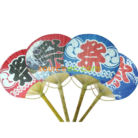 日式和風手搖團扇