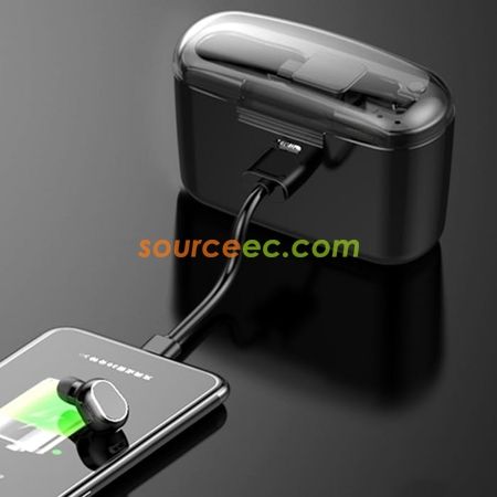 禮品訂造M8充電倉隱形藍牙耳機無線迷你掛耳式單入耳塞微型頭戴式運動開車紀念品