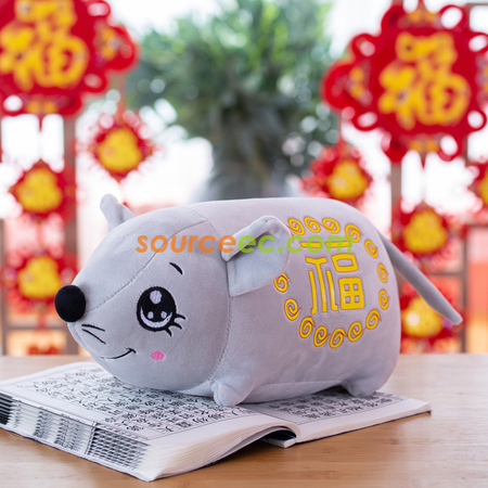 禮品訂造喜慶福鼠玩偶紀念品
