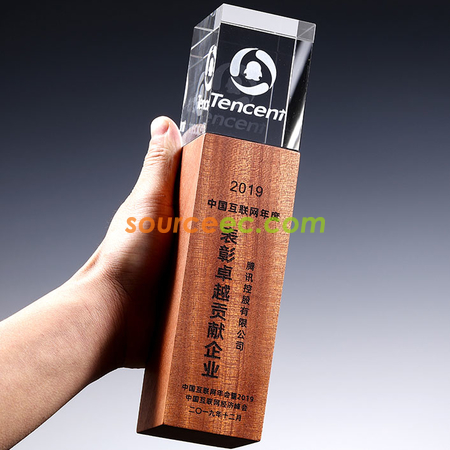 禮品訂造水晶獎杯定制創意新款獎牌立體內雕企業活動比賽頒獎獎品實木底座紀念品