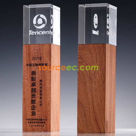禮品訂造水晶獎杯定制創意新款獎牌立體內雕企業活動比賽頒獎獎品實木底座紀念品