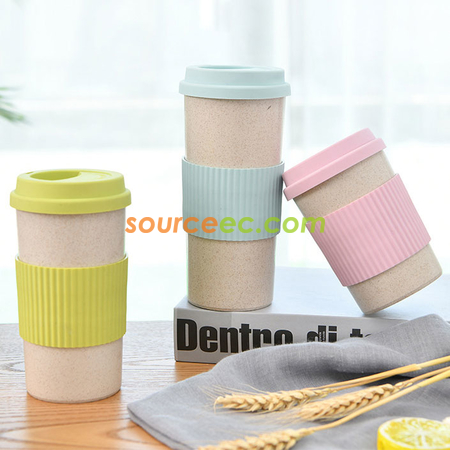 禮品訂造350ML 麥纖維水杯紀念品
