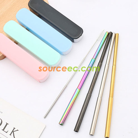 禮品訂造可伸縮不銹鋼吸管紀念品